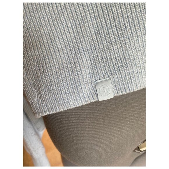 Merino Wool Lululemon Mock Neck Sweater Light Blue - Picture 6 of 7